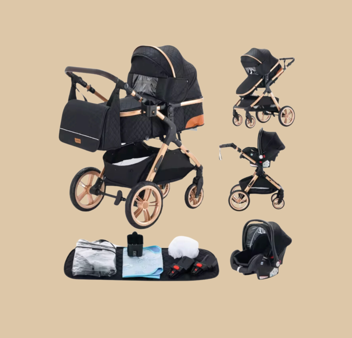 Kinderwagen 3 in 1 tragbare Reise (Baby Traumwelt)