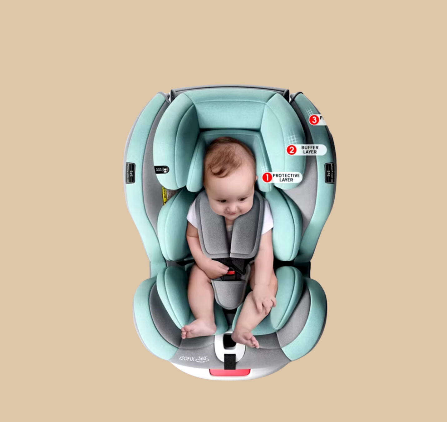 Baby autos Sitze Kindersitze sichern Autos bequem 360 ° drehbare Sitze 1-12 Jahre