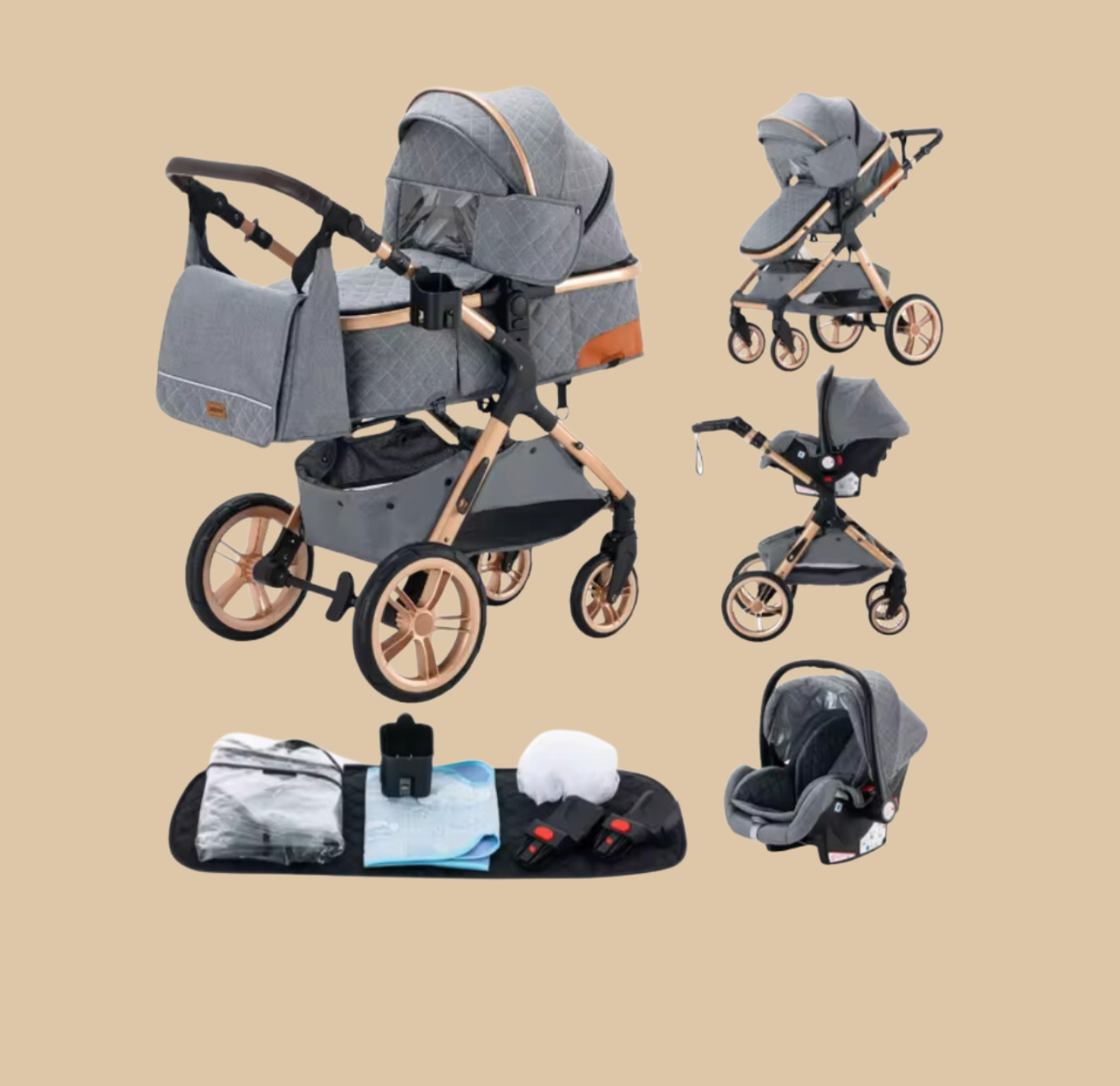 Kinderwagen 3 in 1 tragbare Reise (Baby Traumwelt)